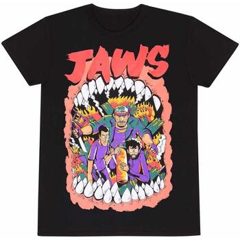 Abbigliamento T-shirts a maniche lunghe Jaws Stylised Nero
