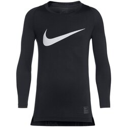 Abbigliamento Unisex bambino T-shirts a maniche lunghe Nike T-Shirt Calcio Junior  Pro Combat HyperCool Nero