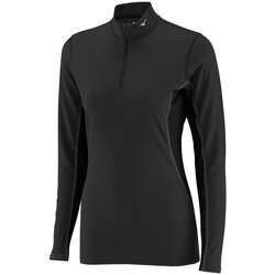 Abbigliamento Donna T-shirts a maniche lunghe Mizuno Maglia termica con mezza zip donna Nero