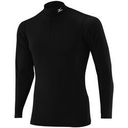 Abbigliamento Uomo T-shirts a maniche lunghe Mizuno Maglia termica con mezza zip Nero