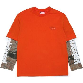 Abbigliamento Bambino T-shirts a maniche lunghe Diesel Maglietta J01373KYAUN Arancio