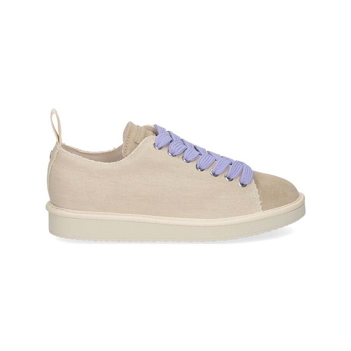 Scarpe Donna Sneakers Panchic P01W Lace-up shoe linen suede fog urban violet Beige