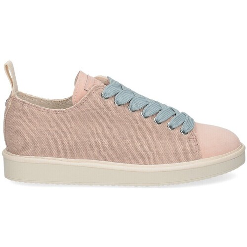 Scarpe Donna Sneakers Panchic P01W Lace-up shoe linen suede powder pink azure Rosa