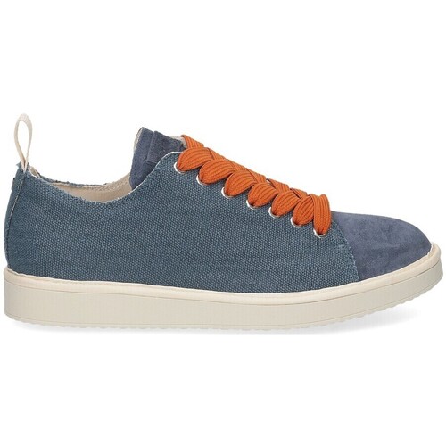 Scarpe Uomo Sneakers Panchic P01M Lace-up shoe linen suede cobalt burnt orange Blu