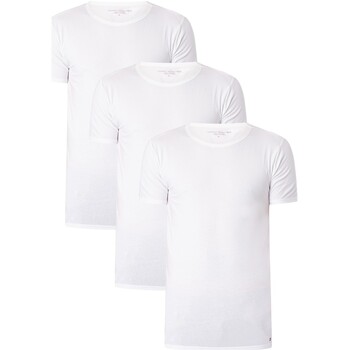 Abbigliamento Uomo T-shirt maniche corte Tommy Hilfiger Magliette Premium Essentials da 3 pezzi Bianco