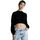 Abbigliamento Donna T-shirts a maniche lunghe Calvin Klein Jeans SHORT LAMBSWOOL SWEATER Nero