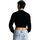 Abbigliamento Donna T-shirts a maniche lunghe Calvin Klein Jeans SHORT LAMBSWOOL SWEATER Nero