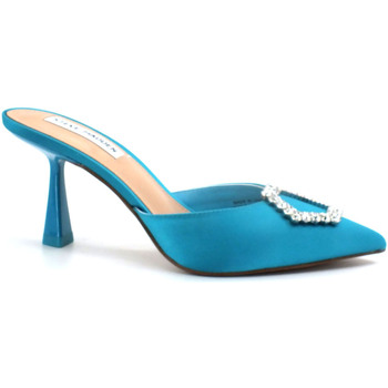 Scarpe Donna Stivaletti Steve Madden Luxe City Sandalo Ciabatta Mule Blue Teal LUXE03S1 Blu