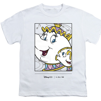 Abbigliamento Unisex bambino T-shirt maniche corte Dessins Animés  Bianco