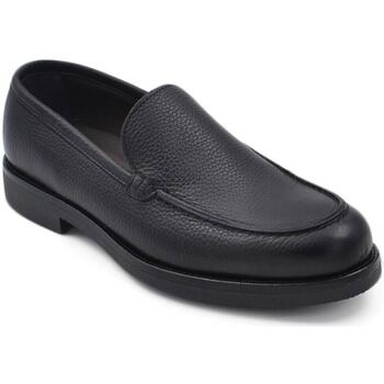 Scarpe Uomo Mocassini Malu Shoes Scarpe mocassino liscio uomo elegante nero vera pelle bottata s Nero