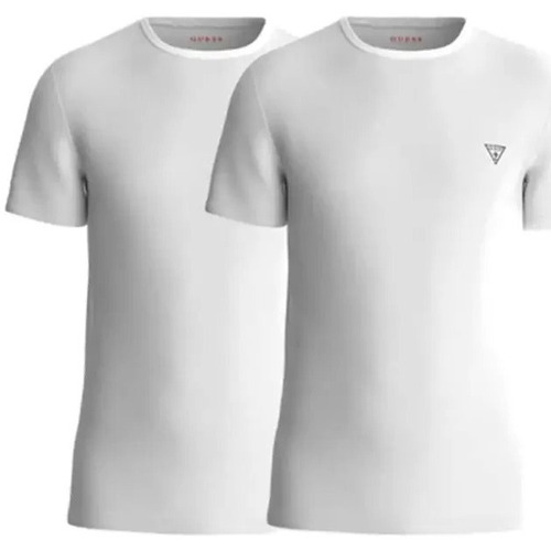Abbigliamento Uomo T-shirt maniche corte Guess Caleb Hero Bianco