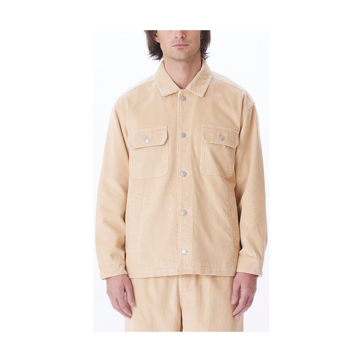 Abbigliamento Uomo Giacche / Blazer Obey Benny cord shirt jacket Beige