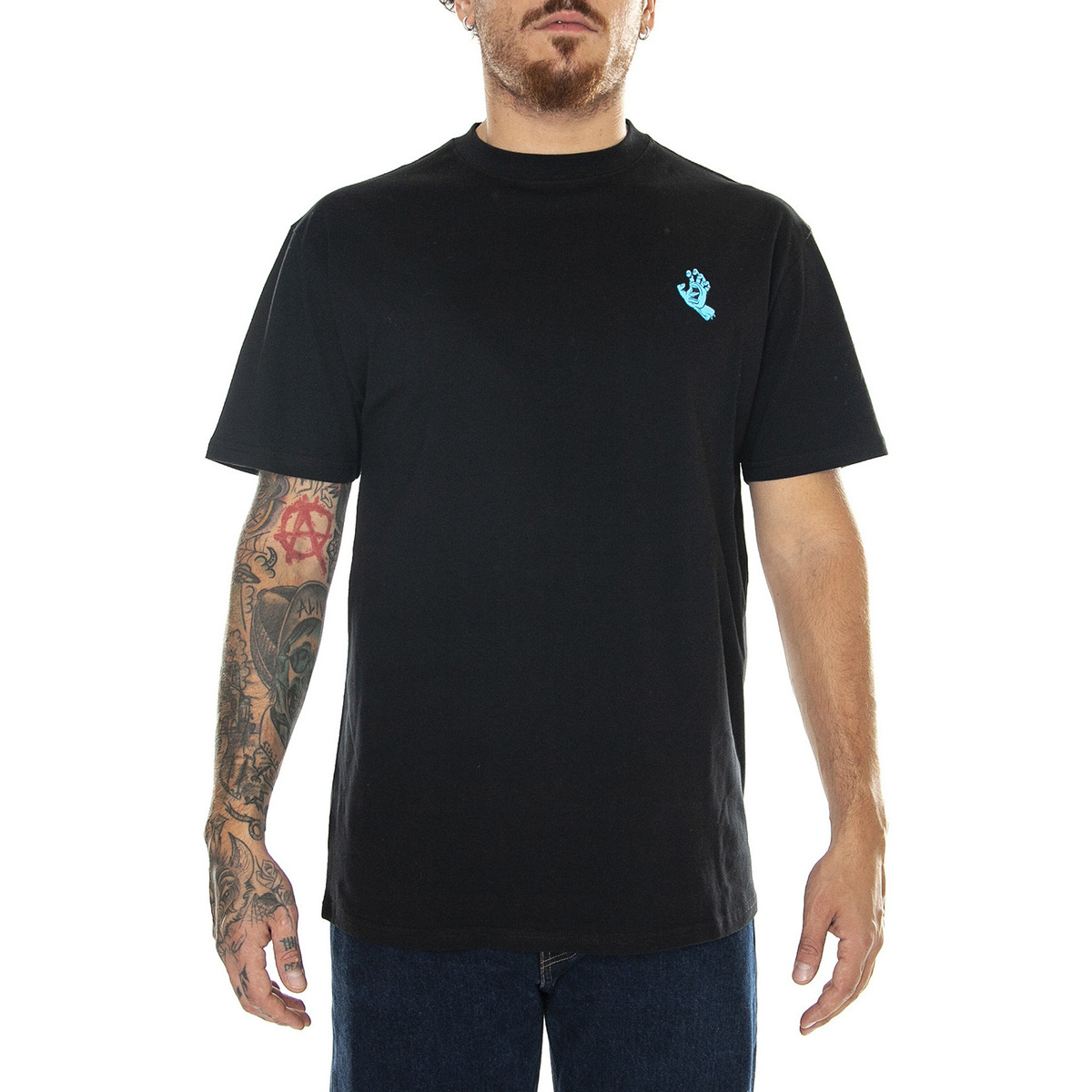 Abbigliamento Uomo T-shirt & Polo Santa Cruz M' Platter T-Shirt Black Nero