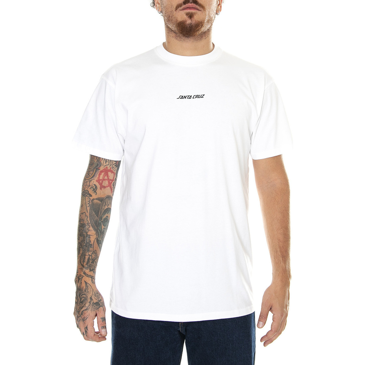 Abbigliamento Uomo T-shirt & Polo Santa Cruz creaming Flash Center T-hirt White Bianco