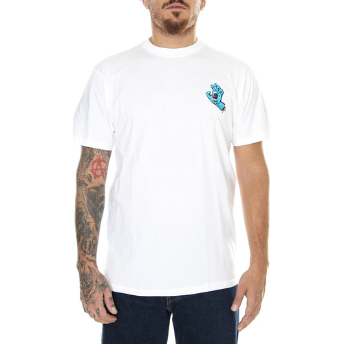 Abbigliamento Uomo T-shirt & Polo Santa Cruz creaming Hand Chest T-hirt White Bianco