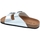 Scarpe Donna Ciabatte Malu Shoes Sandali donna estivi in pelle argento semilucida con doppia fib Multicolore