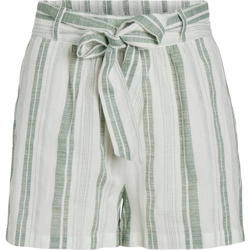 Abbigliamento Donna Shorts / Bermuda Vila Etni Shorts - Cloud Dancer/Green Bianco