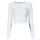 Abbigliamento Donna T-shirt maniche corte Tommy Jeans TJW RUCHE RIB TOP LS Bianco