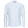 Abbigliamento Uomo Camicie maniche lunghe Tommy Jeans TJM MAO STRIPE LINEN BLEND SHIRT Bianco / Blu