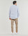 Abbigliamento Uomo Camicie maniche lunghe Tommy Jeans TJM MAO STRIPE LINEN BLEND SHIRT Bianco / Blu