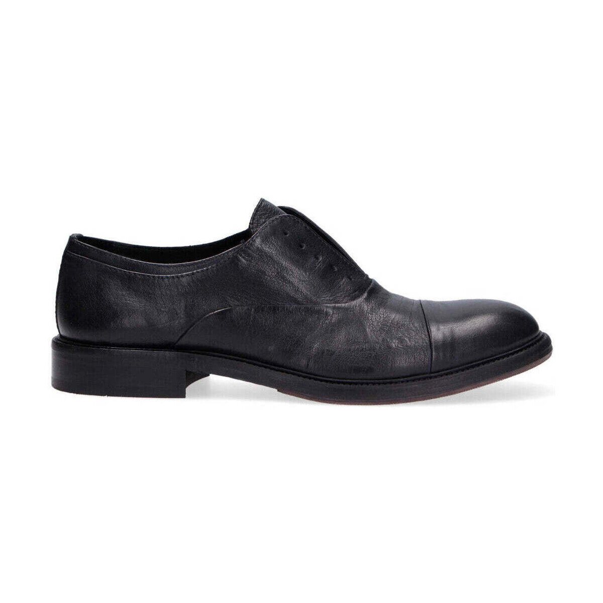 Scarpe Uomo Derby & Richelieu Pawelk's scarpa slip-on pelle nera effetto vintage Nero