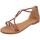 Scarpe Donna Sandali Malu Shoes Sandalo gioiello basso donna cuoio raso terra treccia centrale Multicolore