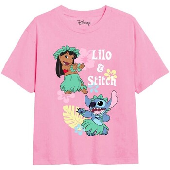 Abbigliamento Bambina T-shirts a maniche lunghe Lilo & Stitch Hula Rosso