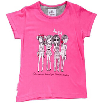 Abbigliamento Bambina T-shirt maniche corte Miss Girly T-shirt manches courtes fille FRIGIRLY Rosa