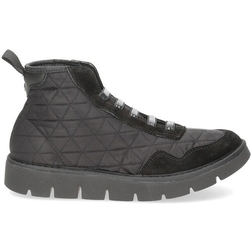 Scarpe Donna Sneakers Panchic P05W boot quilted nylon suede black Nero