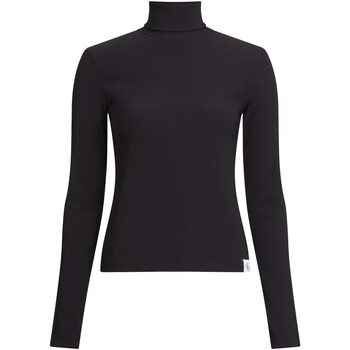 Abbigliamento Donna T-shirt & Polo Ck Jeans Tab Split Sleeve Rib Nero