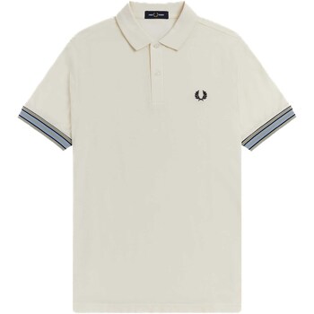 Abbigliamento Uomo T-shirt & Polo Fred Perry Fp Striped Cuff Polo Shirt Beige