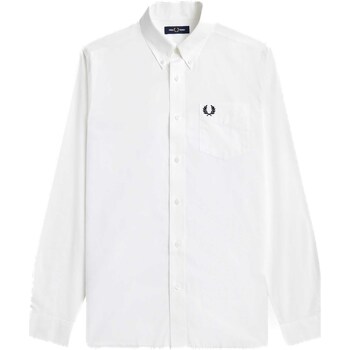 Abbigliamento Uomo Camicie maniche lunghe Fred Perry Fp Button Down Collar Shirt Bianco