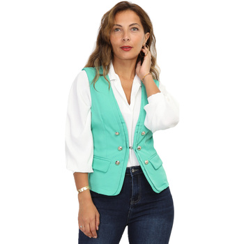 Abbigliamento Donna Giacche / Blazer La Modeuse 67781_P157541 Verde