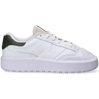 Scarpe Donna Sneakers basse New Balance sneaker CT302 pelle bianca verde Bianco