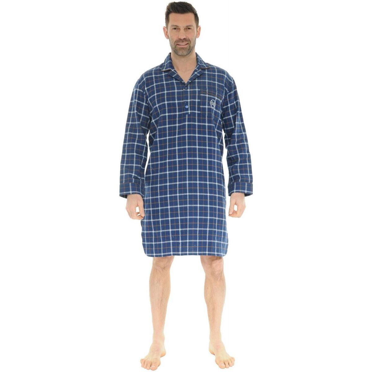 Abbigliamento Uomo Pigiami / camicie da notte Christian Cane CHEMISE DE NUIT BLEU DORIAN Blu