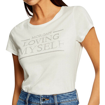 Abbigliamento Donna T-shirt maniche corte Morgan 231-DLOVY Bianco