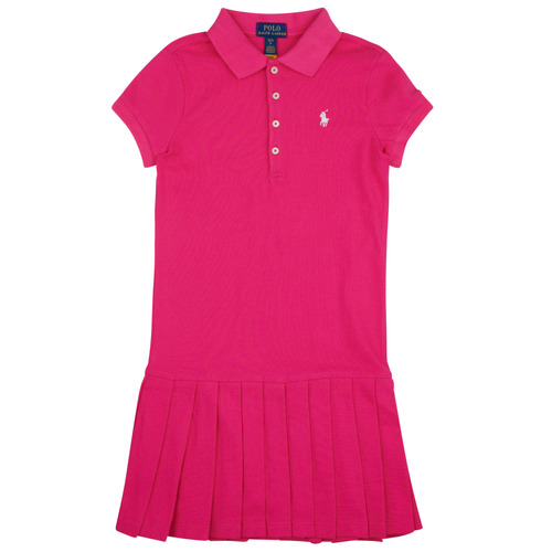 Abbigliamento Bambina Abiti corti Polo Ralph Lauren SSPLTPOLODRS-DRESSES-DAY DRESS Rosa