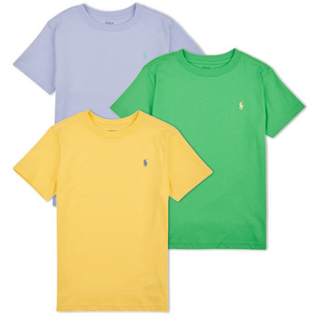 Abbigliamento Unisex bambino T-shirt maniche corte Polo Ralph Lauren 3PKCNSSTEE-SETS-GIFT BOX SET Blu / Verde / Giallo / Bl / Hycnth / Cls / Kly / Giallo