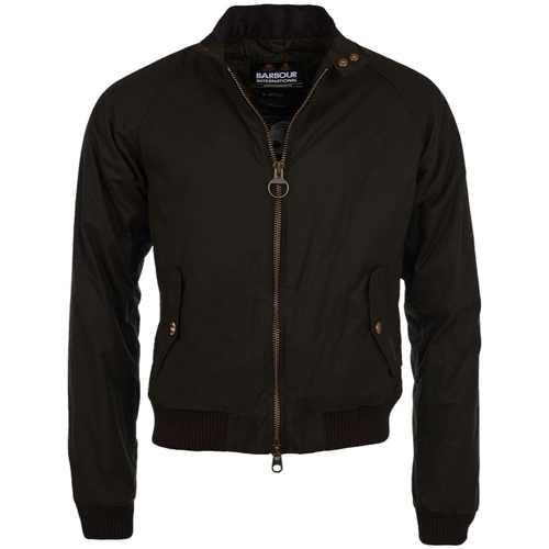 Abbigliamento Uomo Cappotti Barbour INTERNATIONAL Steve McQueen Merchant Wax Jacket - Black Nero