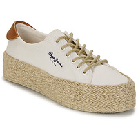 Scarpe Donna Sneakers basse Pepe jeans KYLE CLASSIC Bianco / Marrone