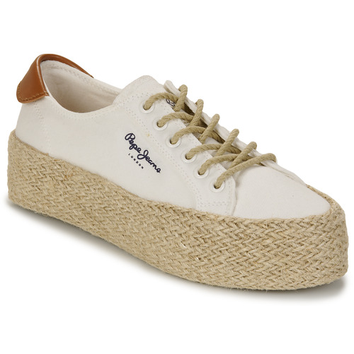 Scarpe Donna Sneakers basse Pepe jeans KYLE CLASSIC Bianco / Marrone