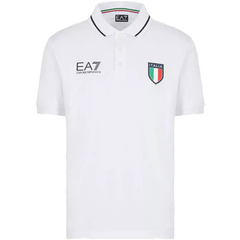 Abbigliamento Uomo T-shirt & Polo Ea7 Emporio Armani Polo T shirt EA7 8NPFC0 PCA2Z Italia Uomo Bianco Bianco