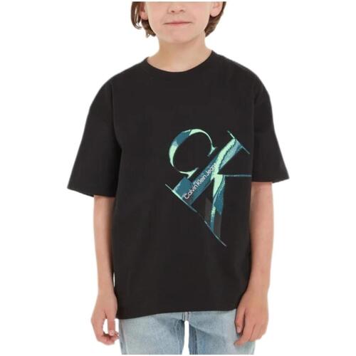 Abbigliamento Bambino T-shirt maniche corte Calvin Klein Jeans  Nero