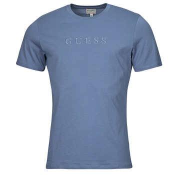 Abbigliamento Uomo T-shirt maniche corte Guess CLASSIC PIMA Blu