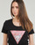 Abbigliamento Donna T-shirt maniche corte Guess RN SATIN TRIANGLE Nero