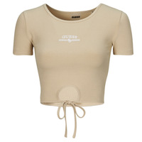 Abbigliamento Donna T-shirt maniche corte Guess NYRA RIB Beige