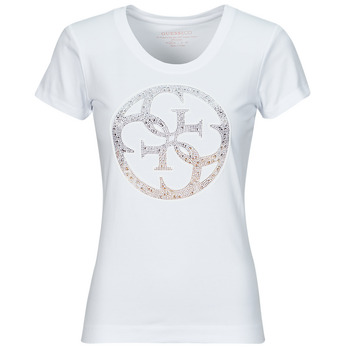 Abbigliamento Donna T-shirt maniche corte Guess 4G LOGO Bianco