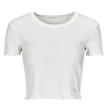 Abbigliamento Donna T-shirt maniche corte Guess CN SMOKED Bianco
