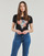 Abbigliamento Donna T-shirt maniche corte Guess TROPICAL TRIANGLE Nero