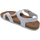 Scarpe Donna Ciabatte Malu Shoes Sandalo basso donna bianco ragnetto fibbia regolabile fascette Bianco